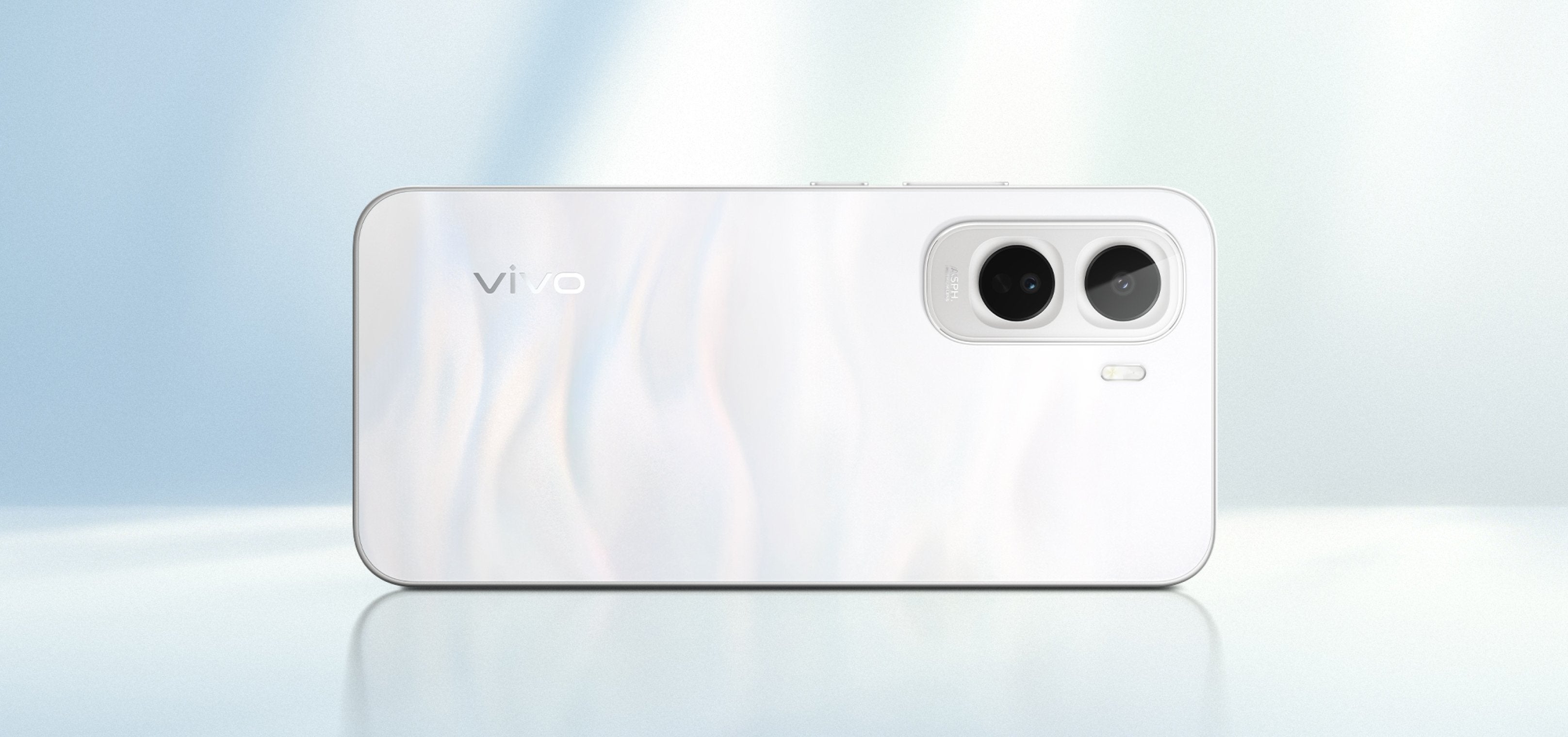 vivo Y500 official back in Silk White with the oval camera module and side fingerprint-free frame